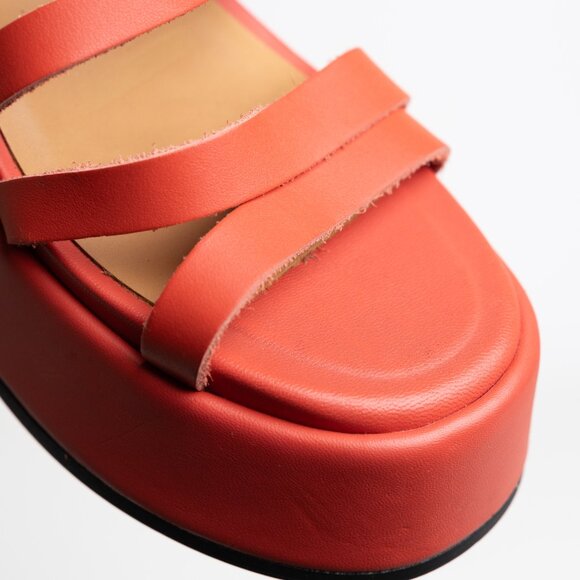 Ganni Red Platform Sandals - Picture 14 of 16